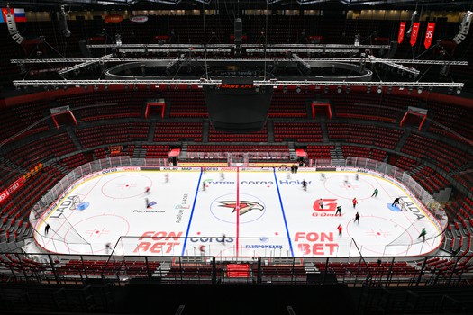 Тренировка «Авангарда» перед матчем с «Витязем»