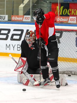 Раскатка «Авангарда» перед матчем с «Витязем»