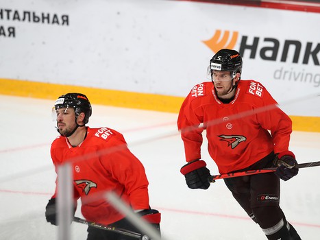 Раскатка «Авангарда» перед матчем с «Автомобилистом»