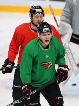 Раскатка «Авангарда» перед матчем с «Витязем»