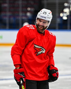 Раскатка «Авангарда» перед матчем в Магнитогорске