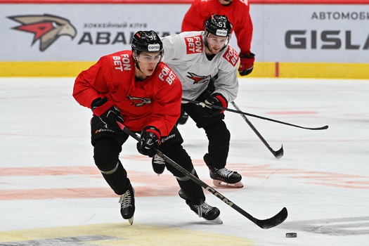 Тренировка «Авангарда» перед матчем с «Салаватом Юлаевым»