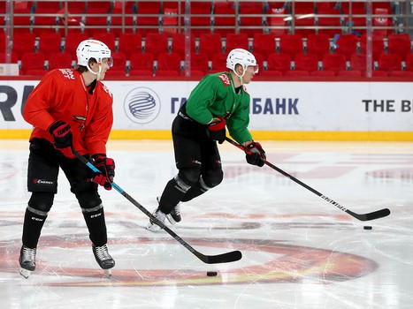 Тренировка «Авангарда» перед четвёртым матчем серии с «Автомобилистом»