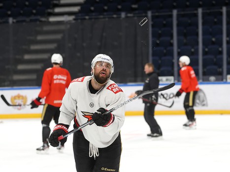 Раскатка «Авангарда» перед выездным матчем с московским «Динамо»