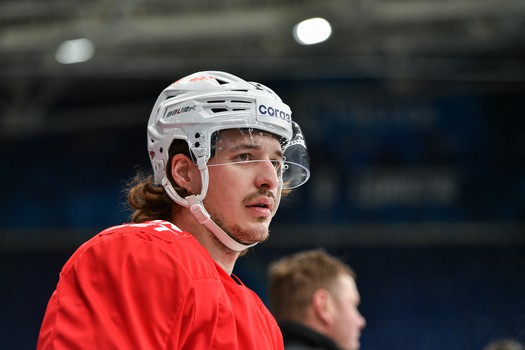 Тренировка «Авангарда» перед матчем в Нижнекамске