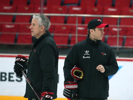 Раскатка «Авангарда» перед матчем с «Автомобилистом»