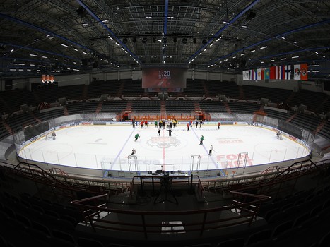 Раскатка «Авангарда» перед матчем в Хабаровске