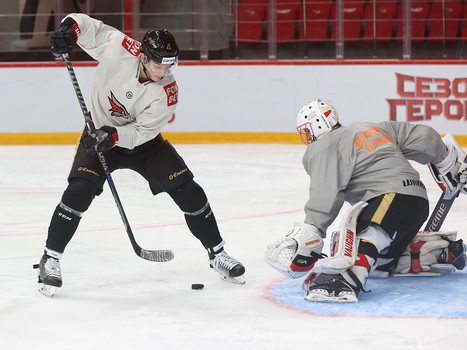 Раскатка «Авангарда» перед матчем с «Локомотивом»