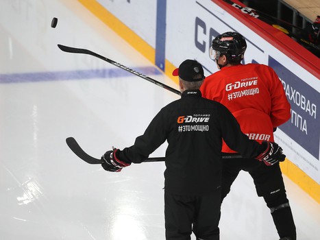 Раскатка «Авангарда» перед матчем с «Барысом»