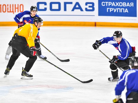 Раскатка "Авангарда" перед матчем с "Автомобилистом"