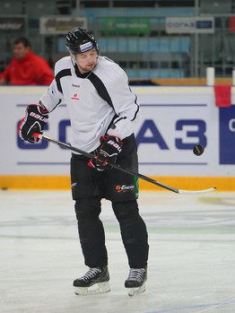 Раскатка "Авангарда" перед матчем с "Атлантом" 12 сентября 2013