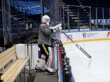 Раскатка «Авангарда» перед выездным матчем с московским «Динамо»