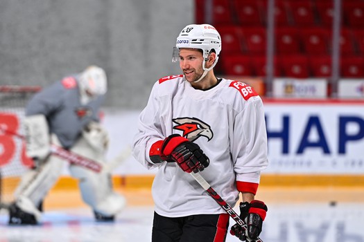 Раскатка «Авангарда» перед матчем в Челябинске