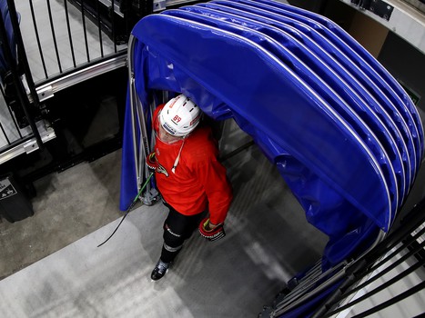 Раскатка «Авангарда» перед выездным матчем с московским «Динамо»