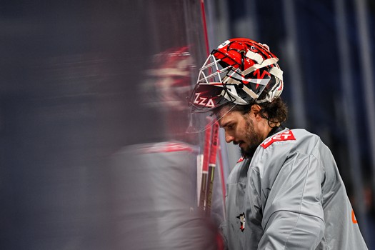 Раскатка «Авангарда» перед матчем в Уфе