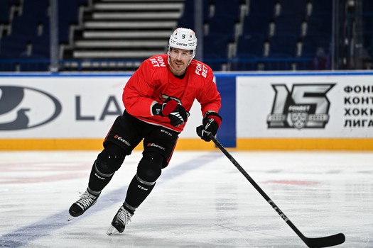 Раскатка «Авангарда» перед матчем в Ярославле