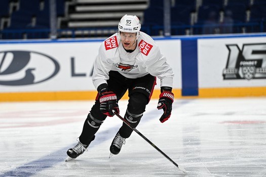 Раскатка «Авангарда» перед матчем в Ярославле