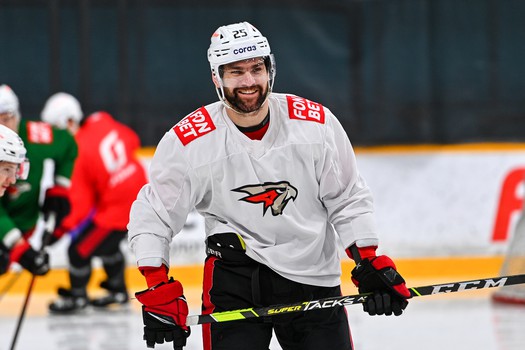 Раскатка «Авангарда» перед матчем в Череповце