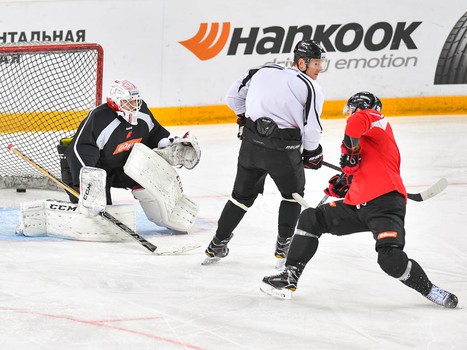 Раскатка "Авангарда" перед третьим матчем серии с "Салаватом Юлаевым"