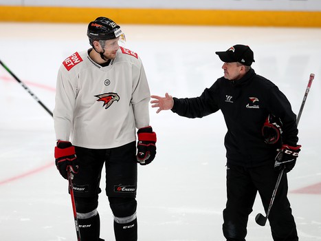 Раскатка «Авангарда» перед матчем с «Металлургом»