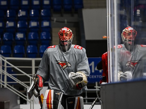 Раскатка «Авангарда» перед матчем в Нижнем Новгороде