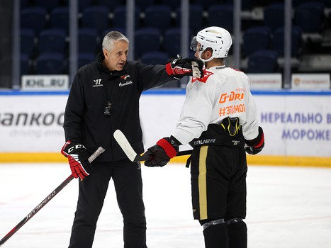 Раскатка «Авангарда» перед выездным матчем с московским «Динамо»