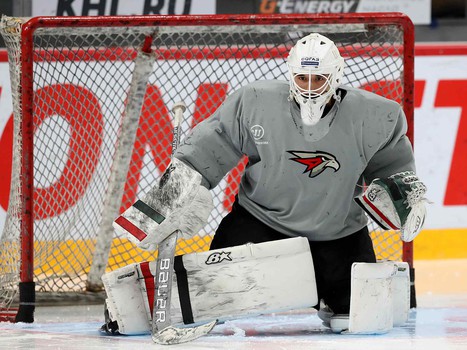 Раскатка «Авангарда» перед матчем с «Нефтехимиком»