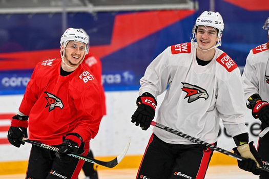 Тренировка «Авангарда» перед матчем в Тольятти