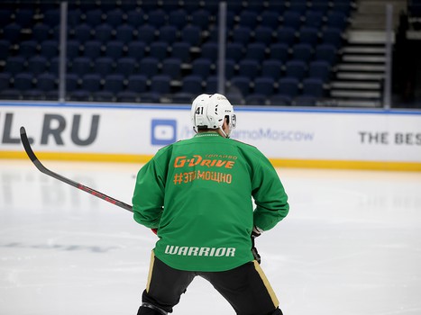 Раскатка «Авангарда» перед выездным матчем с московским «Динамо»