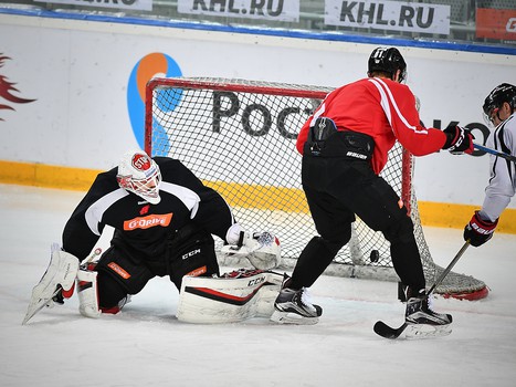 Раскатка "Авангарда" перед матчем с "Локомотивом"