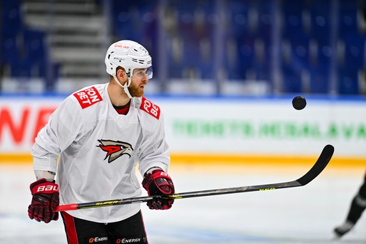 Раскатка «Авангарда» перед матчем в Уфе