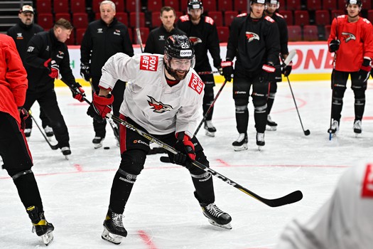 Раскатка «Авангарда» перед матчем с «Салаватом Юлаевым»