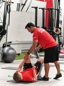 Первая тренировка "Авангарда" на сборе в Финляндии