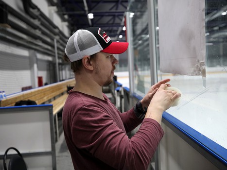 Тренировка «Авангарда» перед первым матчем серии с «Ак Барсом»