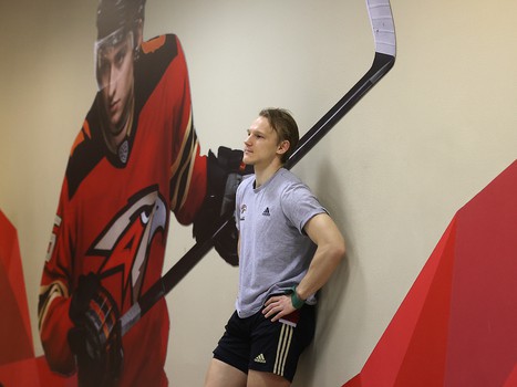 Тренировка «Авангарда» перед матчем с минским «Динамо»