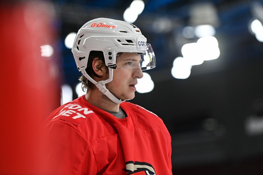 Тренировка «Авангарда» перед матчем в Екатеринбурге