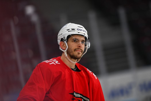 Тренировка «Авангарда» перед матчем в Магнитогорске