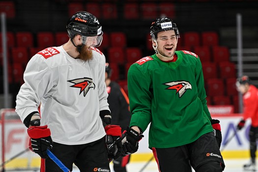 Тренировка «Авангарда» перед матчем с «Автомобилистом»