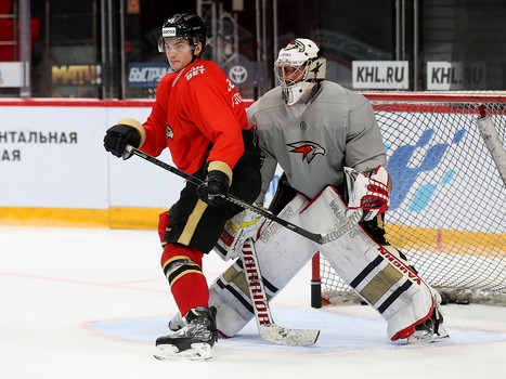 Раскатка «Авангарда» перед матчем с «Адмиралом»