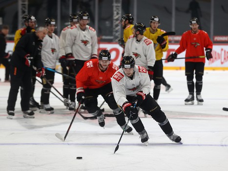 Раскатка «Авангарда» перед матчем с «Металлургом»