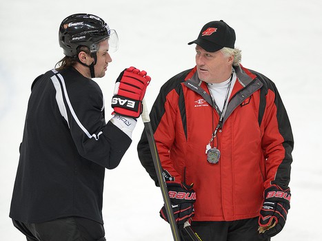 Раскатка "Авангарда" перед матчем с "Динамо" Мск 8 октября 2013