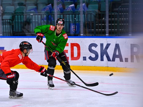Раскатка «Авангарда» перед матчем с «Сибирью»