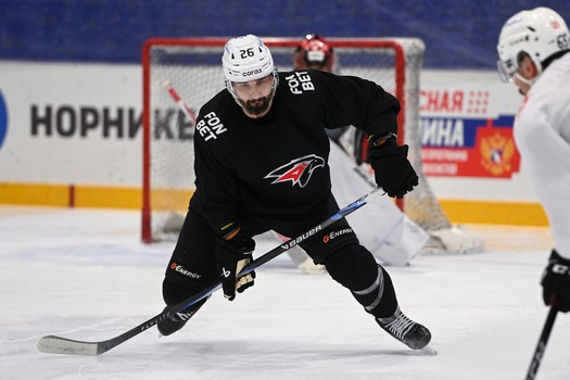 Тренировка «Авангарда» перед матчем в Новосибирске