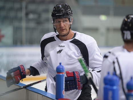 Первая тренировка ХК "Авангард" на льду "Арены Омск" в сезоне 2014/15