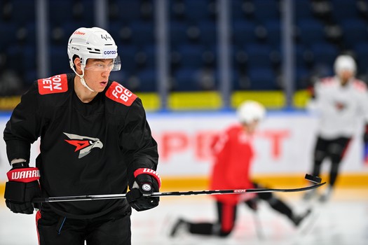 Раскатка «Авангарда» перед выездным матчем с московским «Динамо»