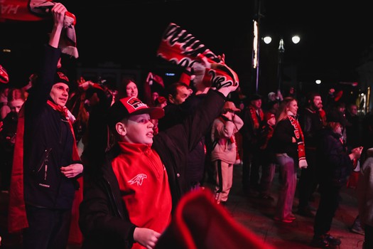 Фан-зона «Авангарда» на Пешеходном Любинском