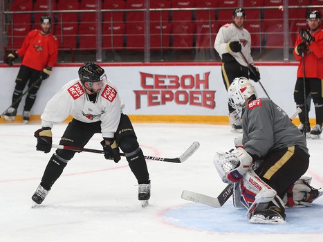 Раскатка «Авангарда» перед матчем с «Амуром»