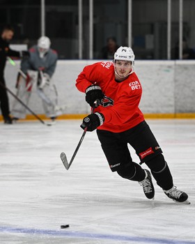 Тренировка «Авангарда» перед матчем в Казани