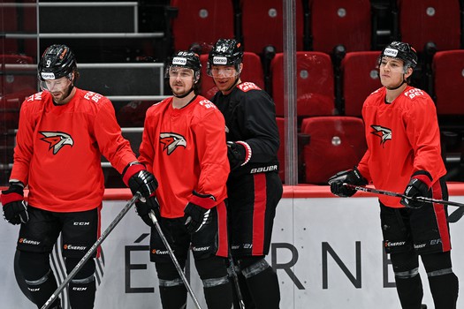 Раскатка «Авангарда» перед матчем с минским «Динамо»