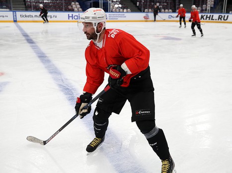 Тренировка «Авангарда» перед четвёртым матчем серии с «Металлургом»